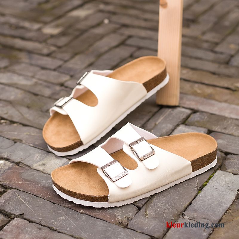 Heren Slipper Houten Zomer Strand Sandaal Outdoor Lovers Schoenen Mannen Wit