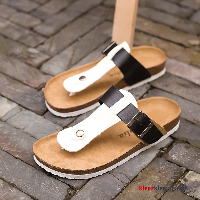 Heren Slipper Houten Zomer Strand Sandaal Outdoor Lovers Schoenen Mannen Wit