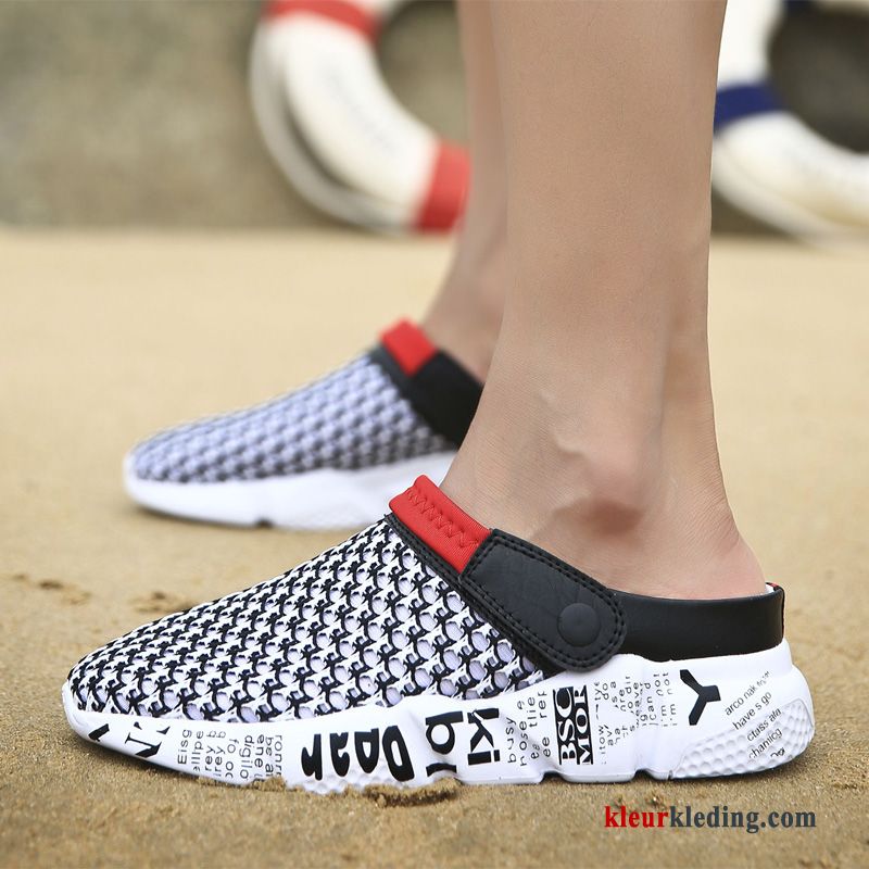 Heren Slipper Sandaal Strand Mannen Pantoffels Grote Maten Zomer Antislip Trend Zwart