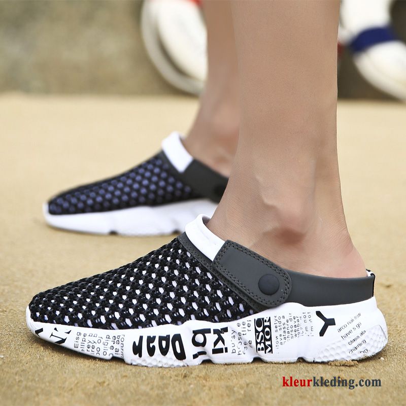 Heren Slipper Sandaal Strand Mannen Pantoffels Grote Maten Zomer Antislip Trend Zwart