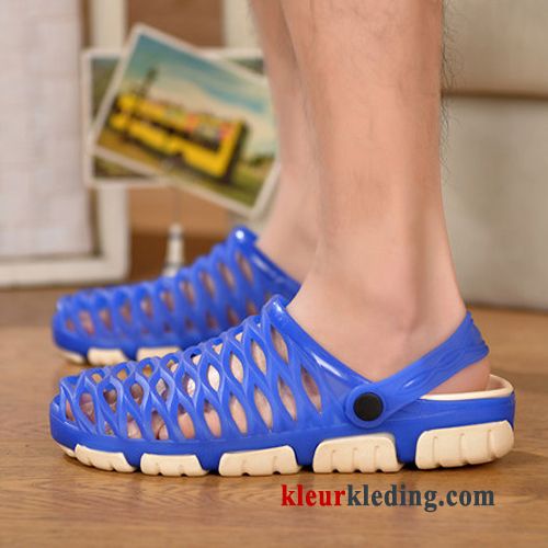 Heren Slipper Schoenen Antislip Slijtvastheid Sandaal Mannen Strand Zomer Outdoor Blauw