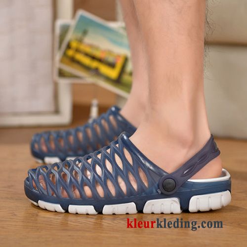 Heren Slipper Schoenen Antislip Slijtvastheid Sandaal Mannen Strand Zomer Outdoor Blauw