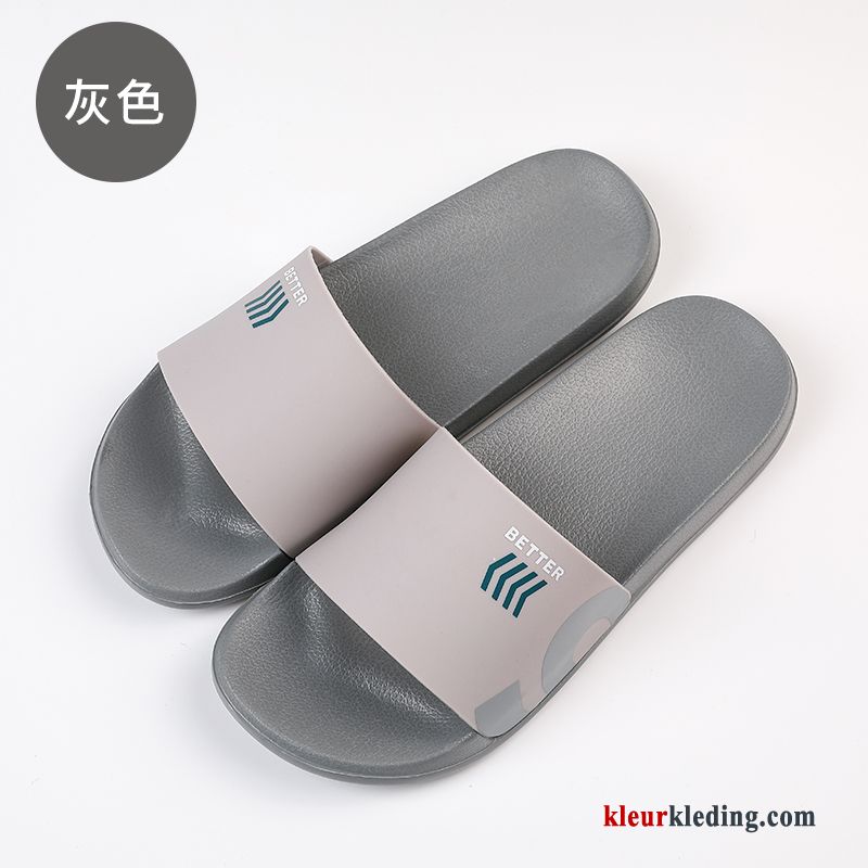 Heren Slipper Trend Mannen Vrouwen Bovenkleding Lovers Zomer Mode Badkamer Zwart