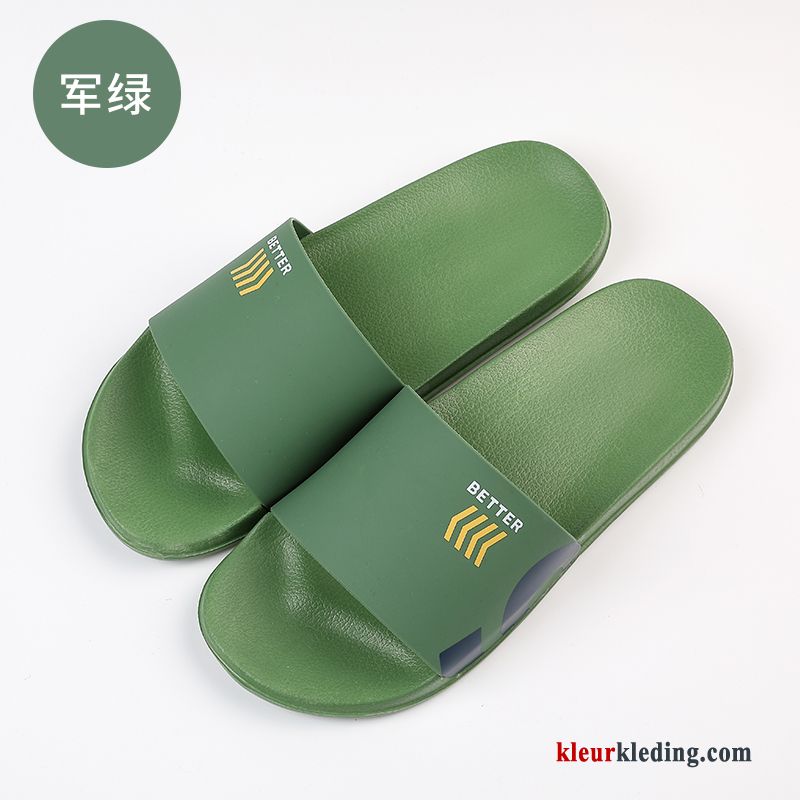 Heren Slipper Trend Mannen Vrouwen Bovenkleding Lovers Zomer Mode Badkamer Zwart