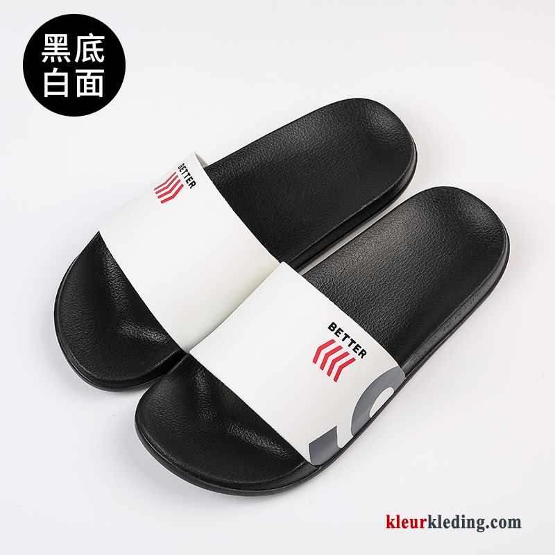 Heren Slipper Trend Mannen Vrouwen Bovenkleding Lovers Zomer Mode Badkamer Zwart