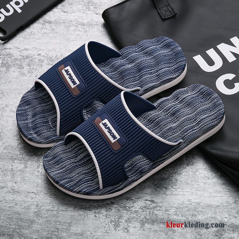 Heren Slipper Trend Schoenen Badkamer Lovers Mannen Pantoffels Binnen Mode Blauw