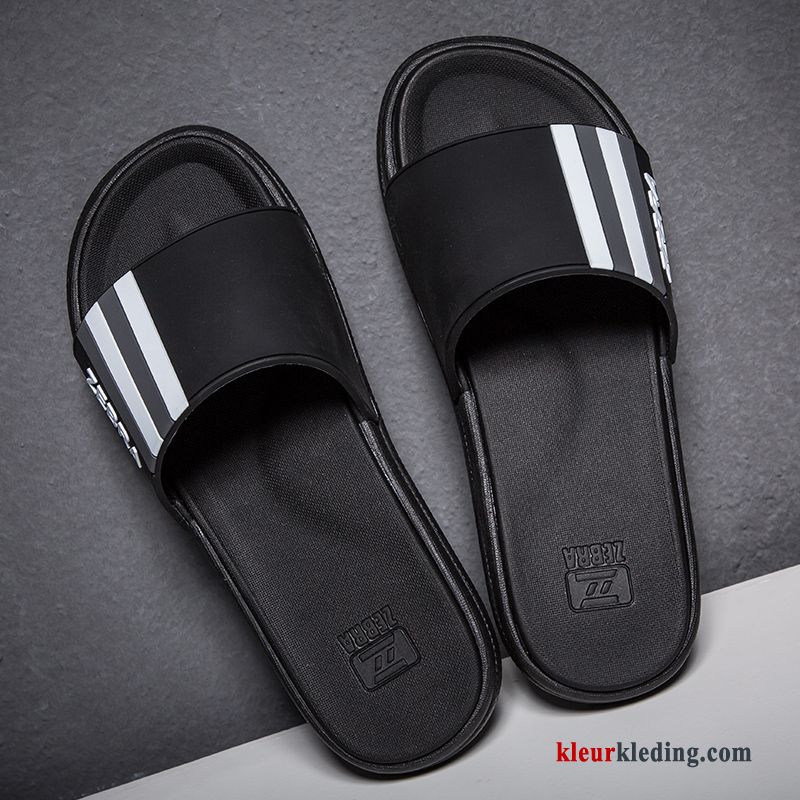 Heren Slipper Trend Zomer Mode Pantoffels Antislip Outdoor Bovenkleding Mannen Rood Zwart