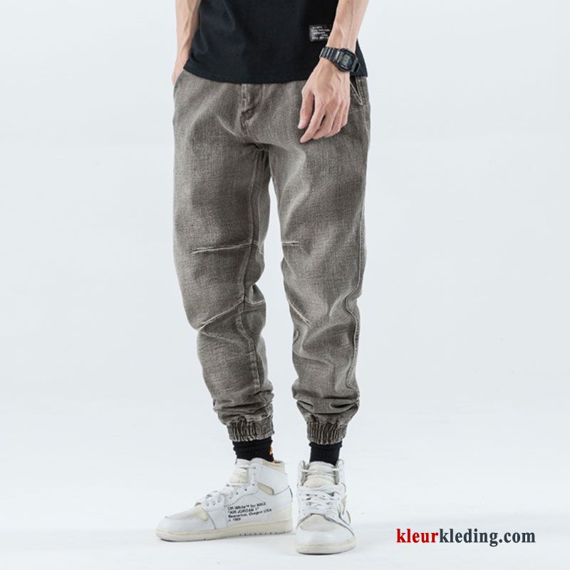 Heren Spijkerbroek Trend Casual Trendy Merk Broek Grote Maten Lange Diepe Kleur Mannelijk