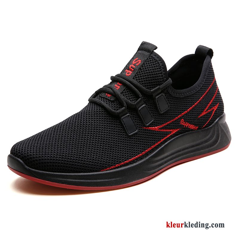 Heren Sportschoenen Mannen Sport Schoenen Zachte Zolen Trend Pumps Skateboard Schoenen Lichte Rood Zwart