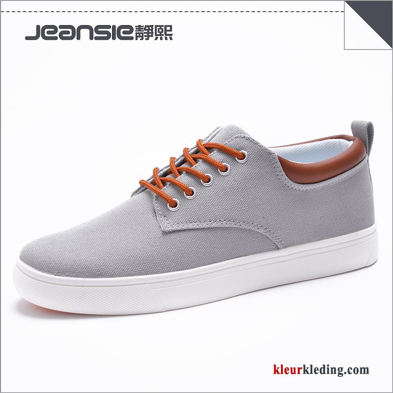 Heren Sportschoenen Skateboard Schoenen Herfst Canvas Trend Mannen Alle Wedstrijden Casual Textiel Grijs