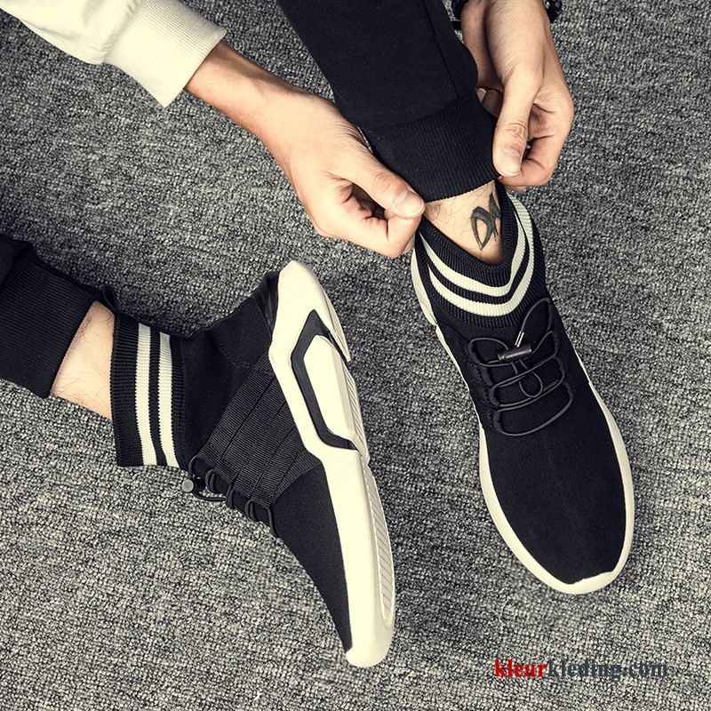 Heren Sportschoenen Skateboard Schoenen Student 2018 Sport Trend Hoge Mannen Casual Zwart