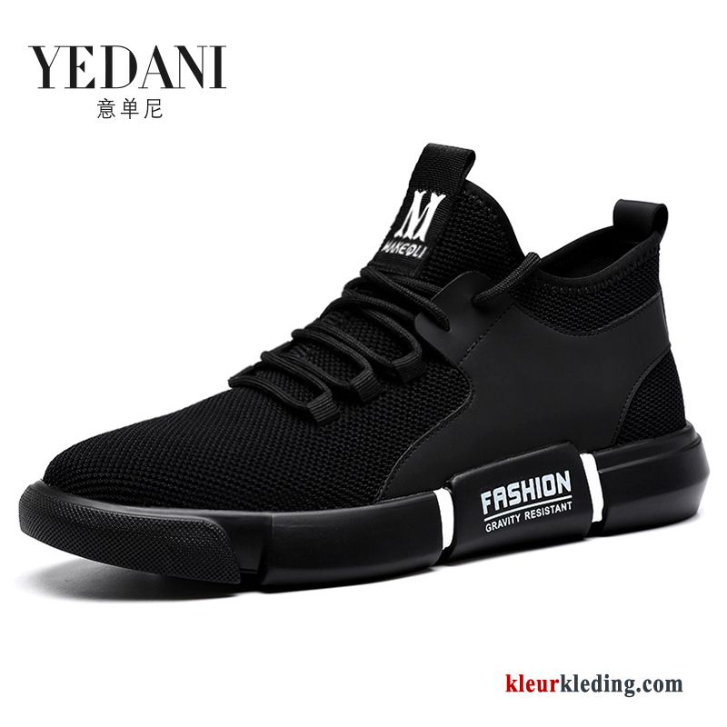 Heren Sportschoenen Sport 2018 Voorjaar Skateboard Schoenen Warm Hoge Trend Winter Zwart