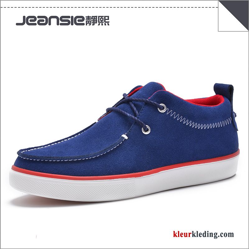 Heren Sportschoenen Trend Schoenen Alle Wedstrijden Casual Mannen Skateboard Schoenen Suede Herfst Blauw