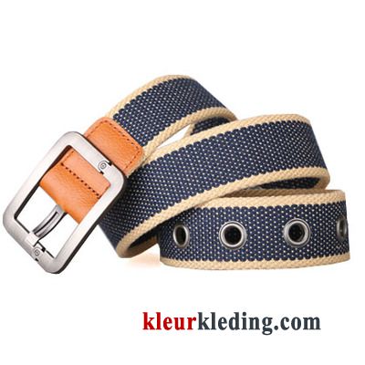 Heren Tiener Riem Veiligheidsspeld Outdoor Student Denim Canvas Alle Wedstrijden