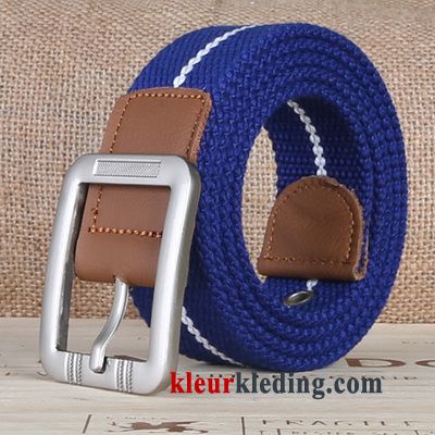 Heren Tiener Riem Veiligheidsspeld Outdoor Student Denim Canvas Alle Wedstrijden