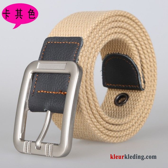 Heren Tiener Riem Veiligheidsspeld Outdoor Student Denim Canvas Alle Wedstrijden