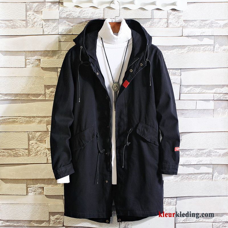 Heren Trenchcoat Toga Mannelijk Casual Losse Lang Mooi Jack