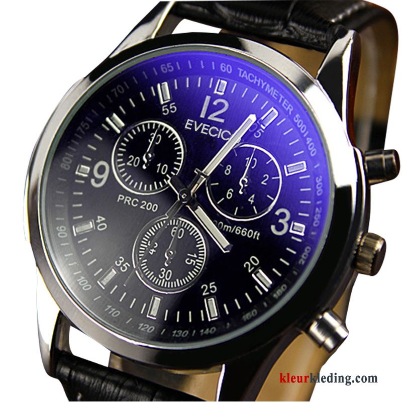 Heren Trend Casual Business Student Mode Horloge Geschenk Tas Rood Bruine