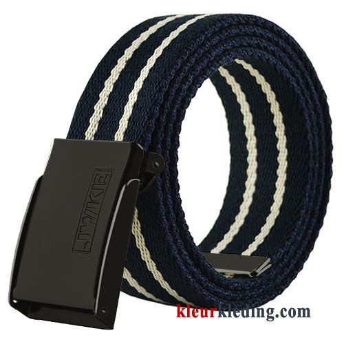 Heren Trend Casual Riem Eenvoudig Jeugd Groen Lichte Canvas