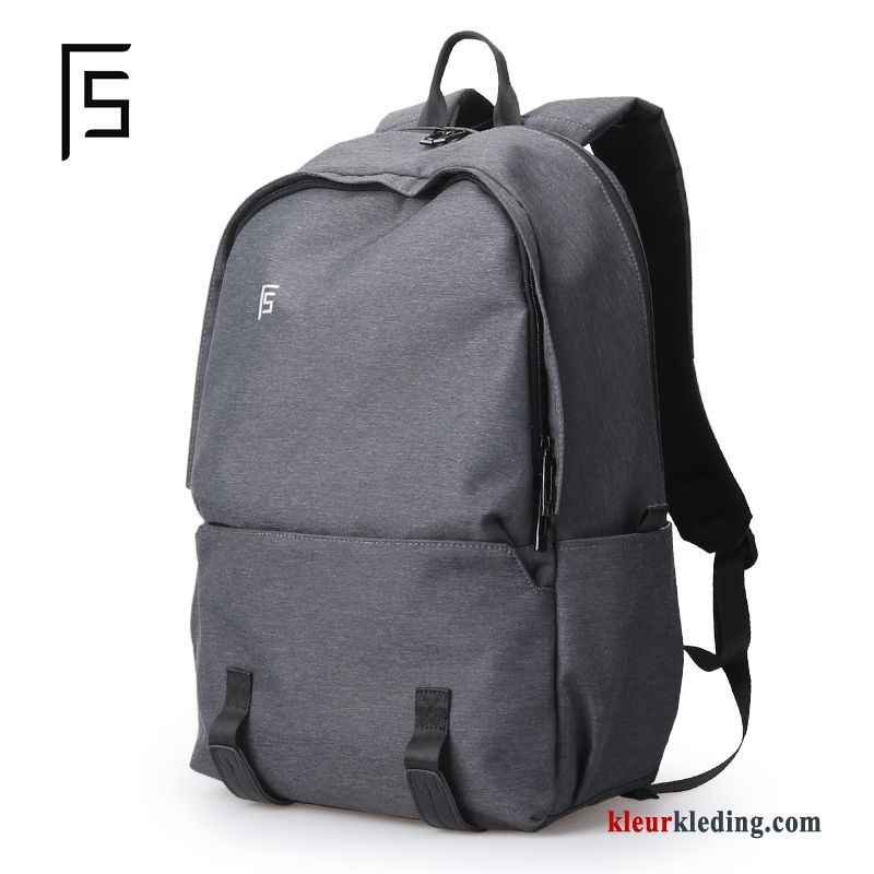 Heren Trend Schooltas Rugzak Casual Mode Reis Computer Tas Reizen Zwart