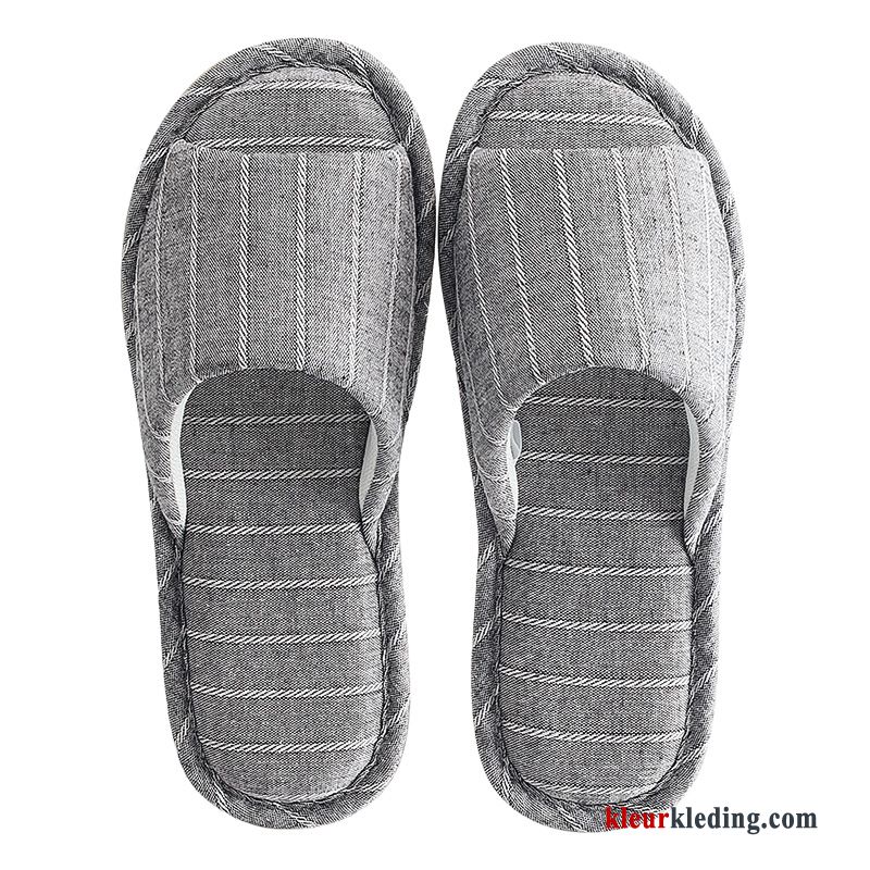 Heren Vrouwen Mannen Herfst Pantoffels Vier Seizoenen Antislip Lovers Slippers Grijs