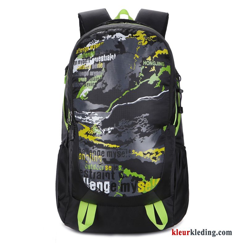 Heren Wandelrugzak Casual Rugzak Grote Capaciteit Graffiti Outdoor Student Sport Nieuw Blauw