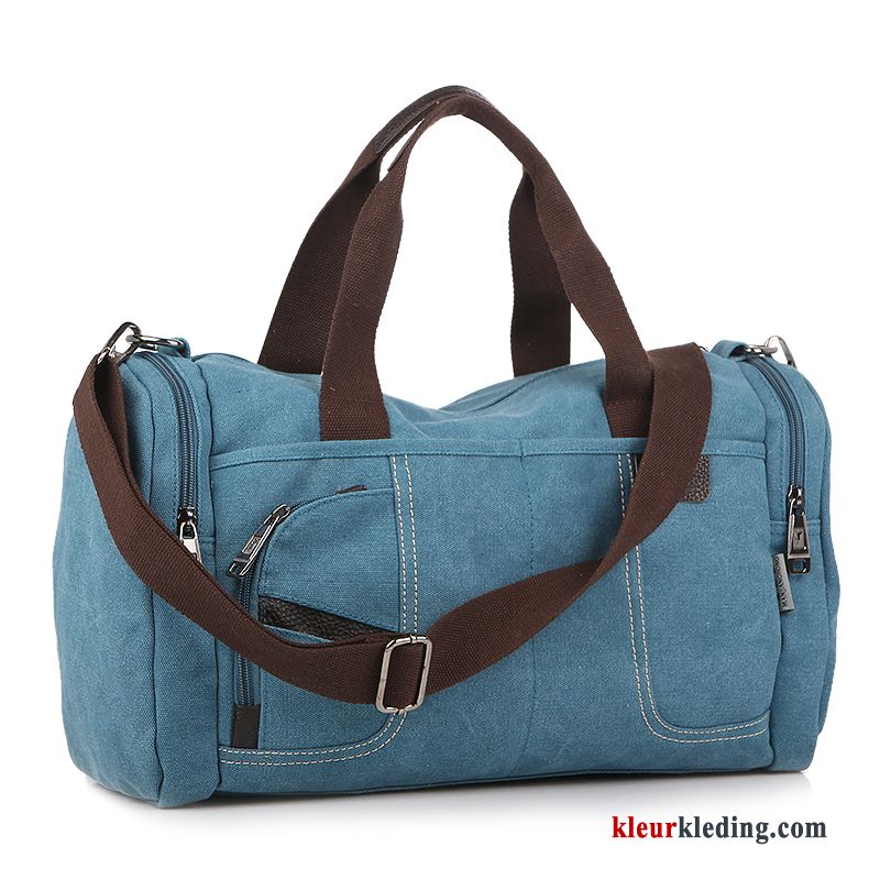 Heren Wandelrugzak Nieuw Tas Trend Dames Reizen Casual Grote Capaciteit Canvas Rood Blauw