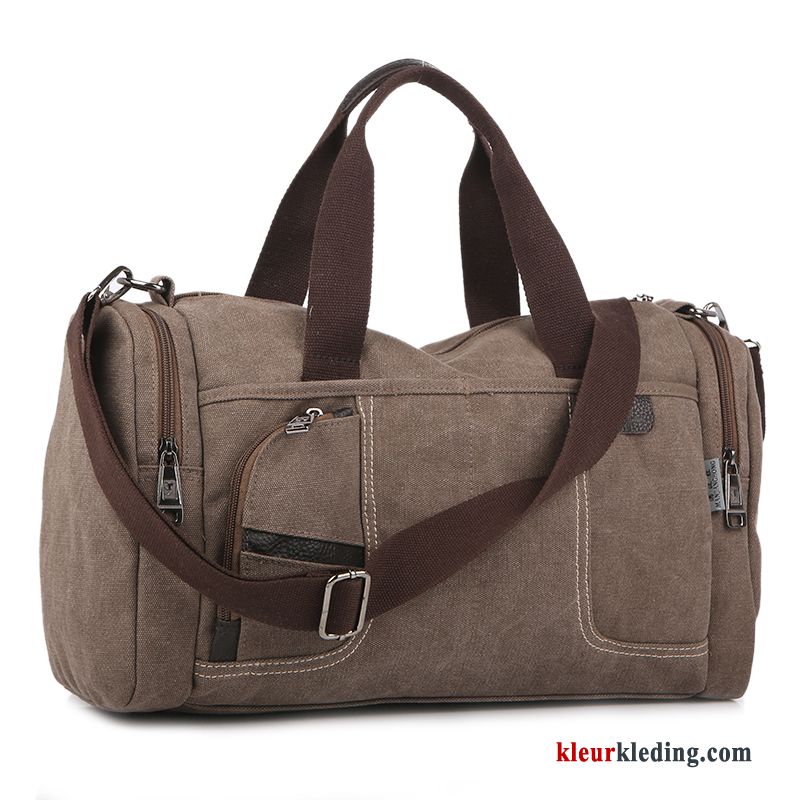 Heren Wandelrugzak Nieuw Tas Trend Dames Reizen Casual Grote Capaciteit Canvas Rood Blauw