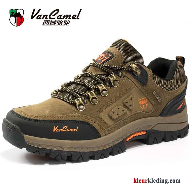 Heren Wandelschoenen Trekking Schoenen Waterdicht Laag Antislip Sportschoenen Mannen Slijtvastheid Grijs Licht Bruin