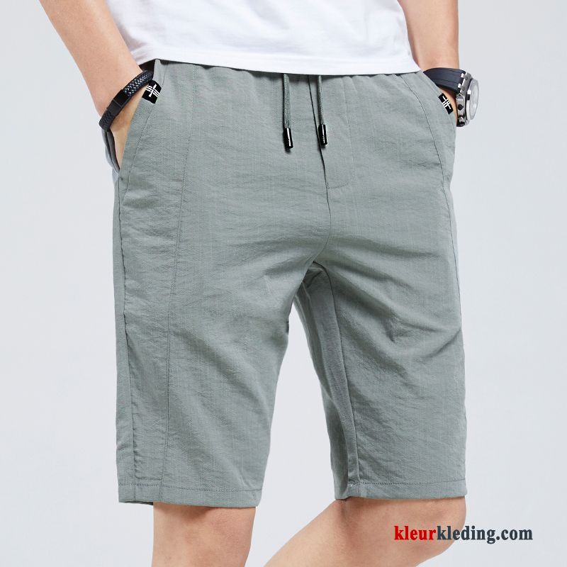 Heren Zomer Trend Casual Sport Ijszijde Korte Broek Grijs Bovenkleding