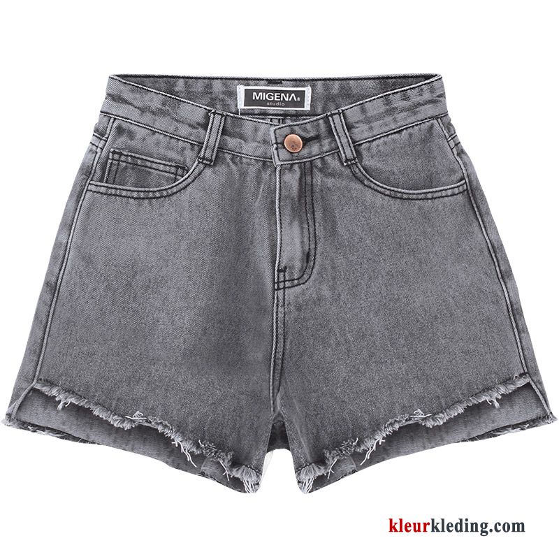 Hete Broek Denim Losse Dunne Nieuw Dames Hoge Taille Korte Broek