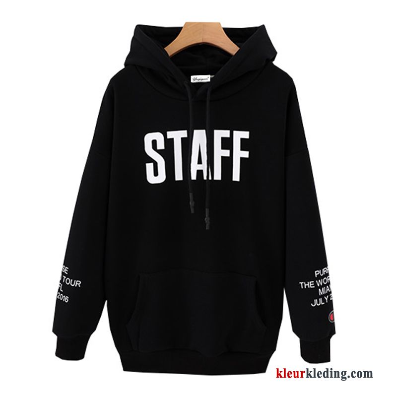 Hoodie Jas Dunne Pullover Student Dames Lang Losse