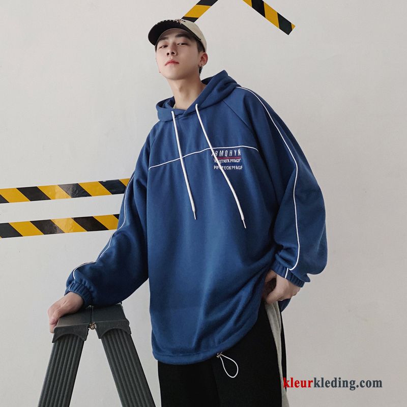 Hoodie Jas Voorjaar Trend Herfst Blauw Student Heren