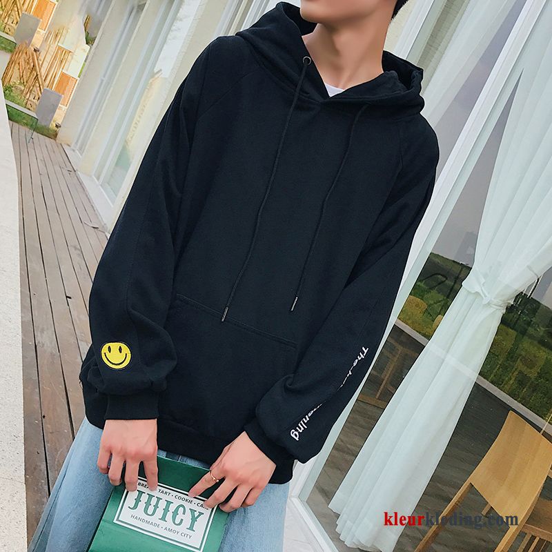 Hoodie Lovers Heren Jas Student Trend Zwart Losse