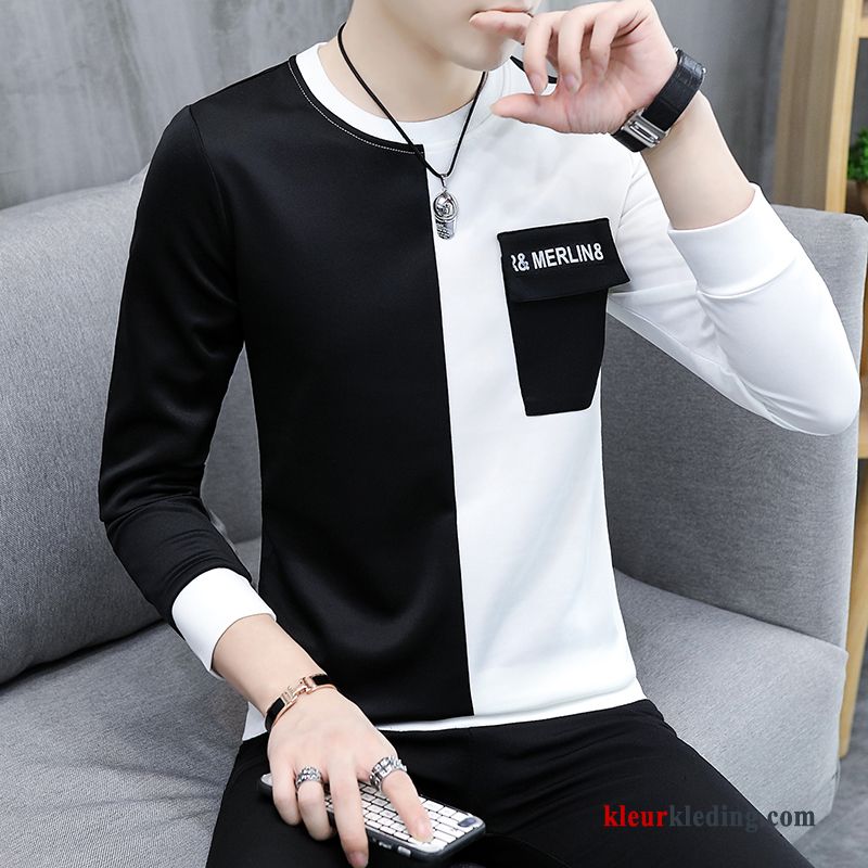 Hoodie Mannelijk Jasje Heren Lange Mouwen Mini Zwart Onderhemd Trend