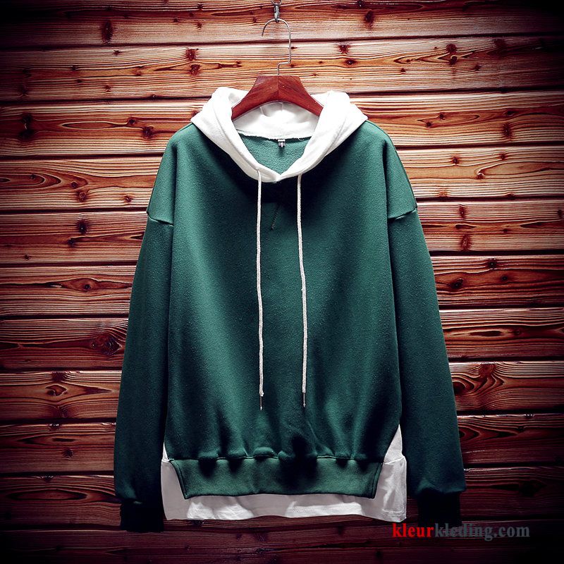 Hoodie Trend Heren Khaki Pullover Persoonlijk Herfst Bedrukken