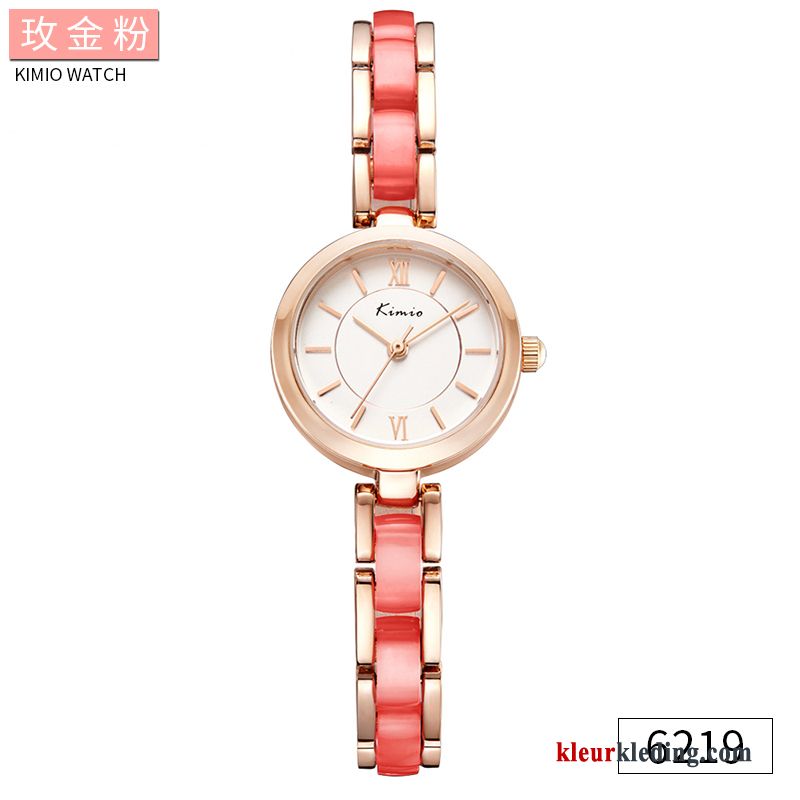 Horloge Armbanden Dames Rose Goud Nieuw Student Eenvoudig Trend Waterdicht Blauw Gouden Beige