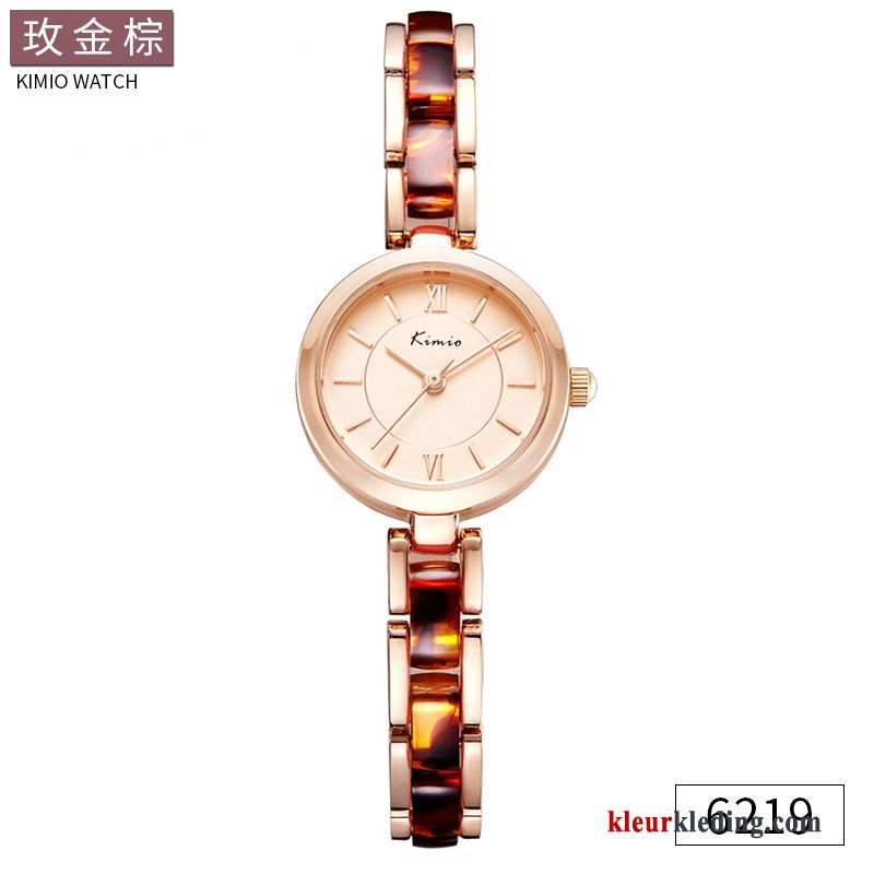 Horloge Armbanden Dames Rose Goud Nieuw Student Eenvoudig Trend Waterdicht Blauw Gouden Beige