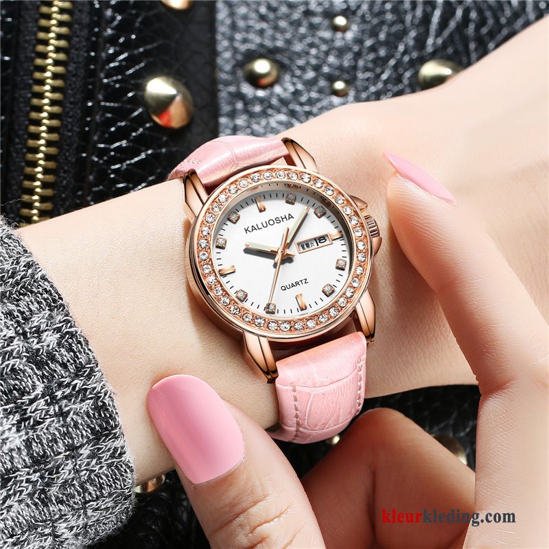 Horloge Dames 2018 Roze Mode Eenvoudig Nieuw Trend Casual