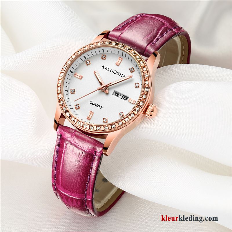 Horloge Dames 2018 Roze Mode Eenvoudig Nieuw Trend Casual