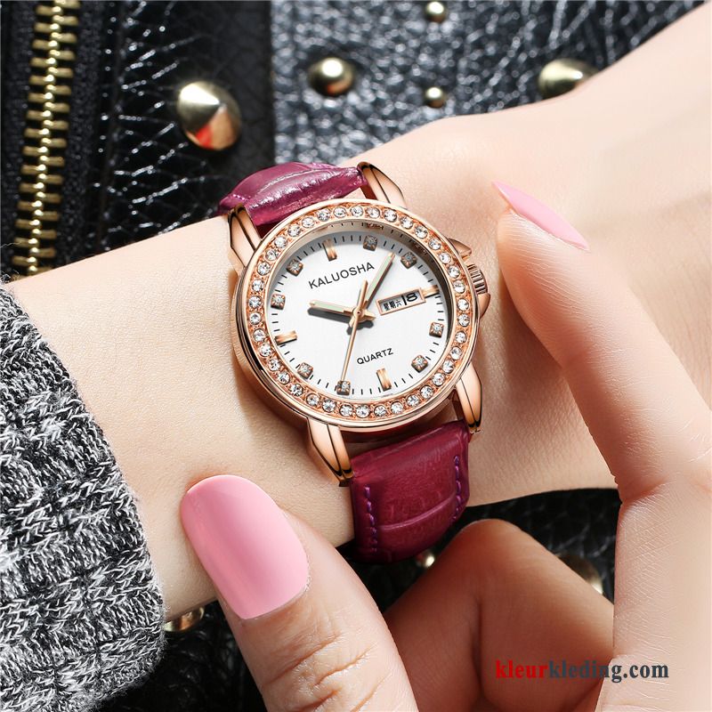 Horloge Dames 2018 Roze Mode Eenvoudig Nieuw Trend Casual