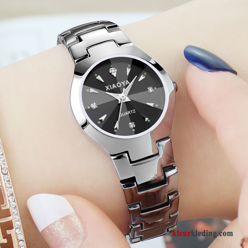 Horloge Dames Lovers Mode Kalender Lichtende Nachtwolken Trend Heren Student Wit Zilver