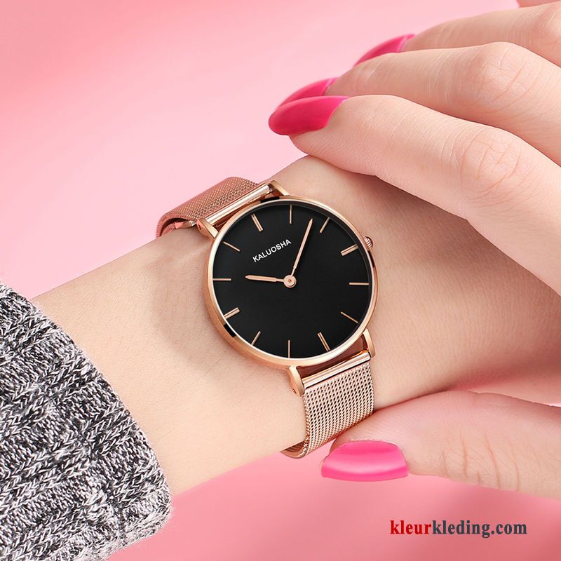 Horloge Mode Waterdicht Eenvoudig Nieuw Elegante Dames Trend Gouden