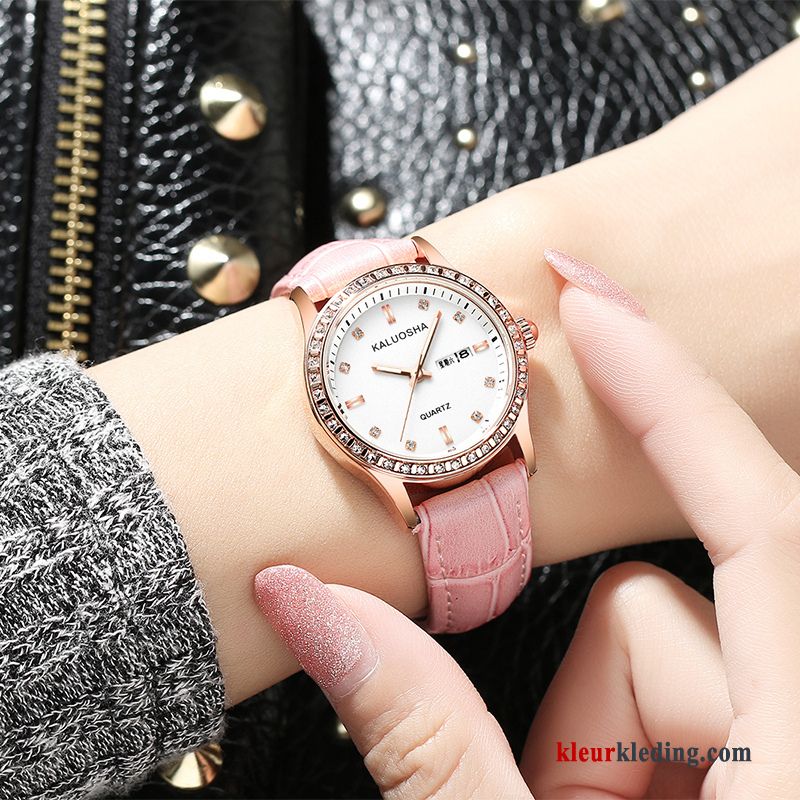 Horloge Nieuw Trend Eenvoudig Casual Quartz Horloge Dames Student Gouden