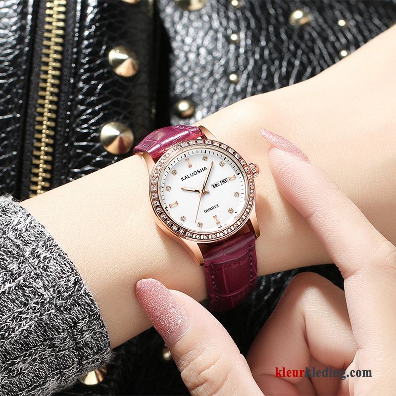 Horloge Nieuw Trend Eenvoudig Casual Quartz Horloge Dames Student Gouden