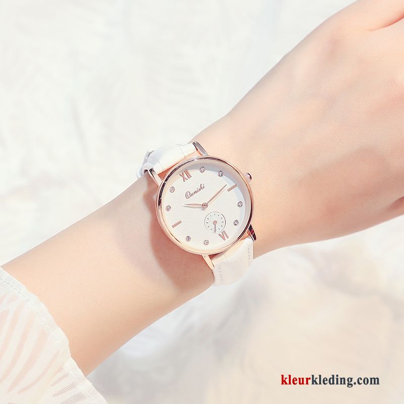 Horloge Roze Trend Mode Waterdicht Dames Casual Nieuw Vers