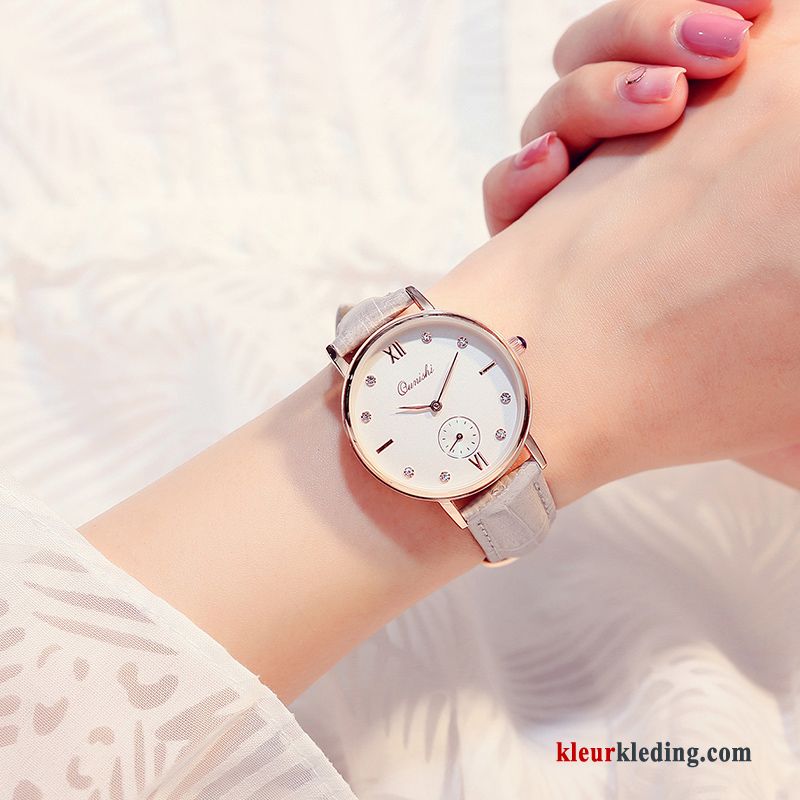 Horloge Roze Trend Mode Waterdicht Dames Casual Nieuw Vers