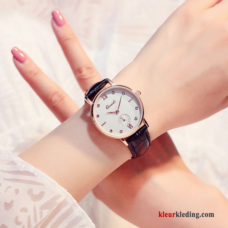 Horloge Roze Trend Mode Waterdicht Dames Casual Nieuw Vers