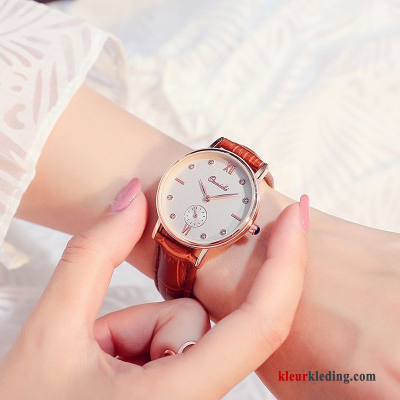 Horloge Roze Trend Mode Waterdicht Dames Casual Nieuw Vers