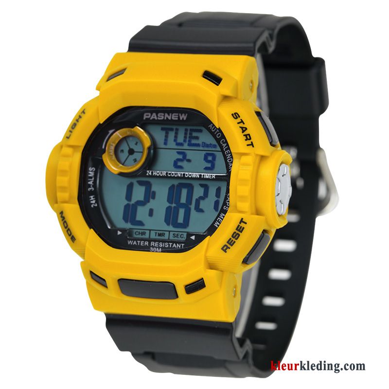 Horloge Sport Heren De Middelbare School Outdoor Waterdicht Student Rood